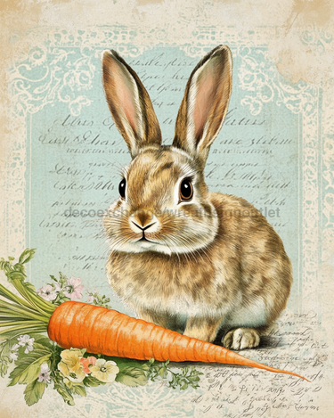 Easter Rabbit Sign, DCO-13245, Sign For Wreath, 8x10